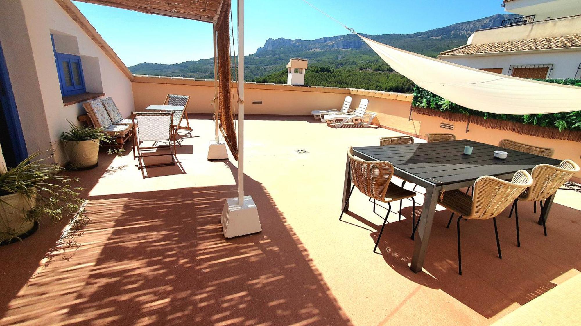 Atico Guadalest Rooftop Apartment With 360º Views And Art Esterno foto